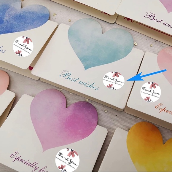 Set of 50 Thank You Stickers | 1” | Variety of Designs - Picture 11 of 12